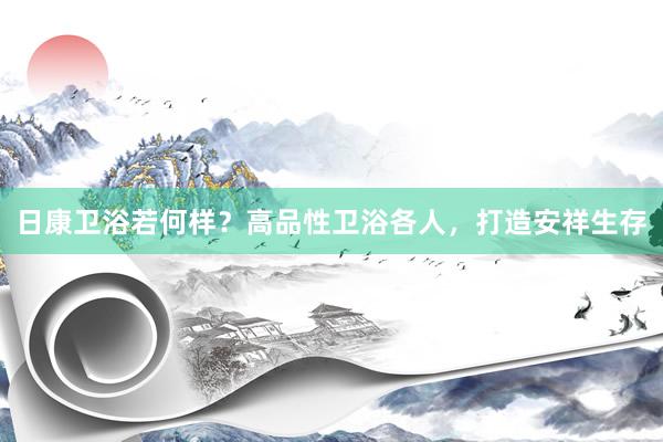 日康卫浴若何样？高品性卫浴各人，打造安祥生存